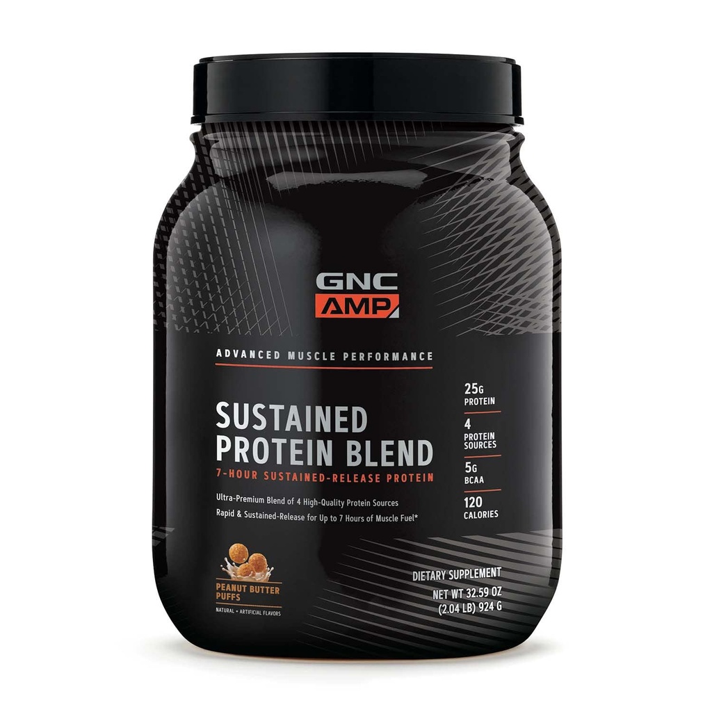 GNC AMP SubstainProtein Blend - Peanut Butter Puffs (28 Pelayan)