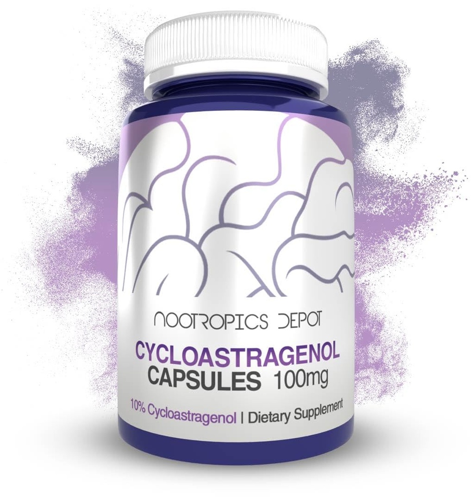 Nootropics Depot Cycloustragenol 10% Capsules 124; 100mg 124; 30 Count 124; Astralus membranaceus Atranaceus 124; Cellular Kesehatan, Imune Dukungan, Lengthens Telemeres