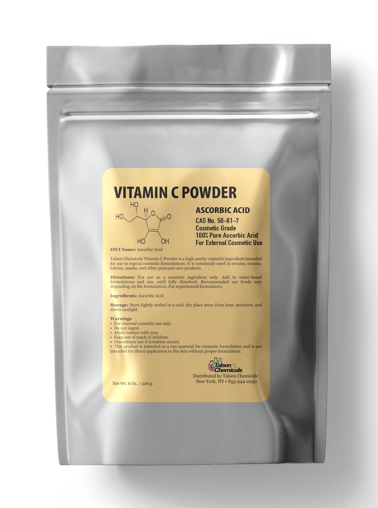 Murni Vitamin C Powder Organik (8 Oz / 226 g) Ascorbic Acid Powder powerful Antioksidant untuk Skin DIY Skin Care