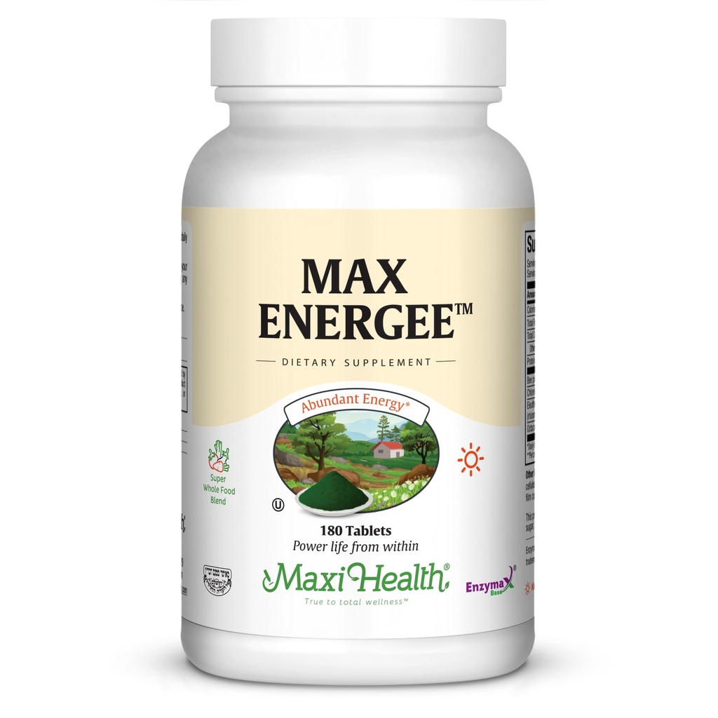 Maxi Health Max Energee - Natural Energy and Stamina Booster - 180 Tablet - Kosher