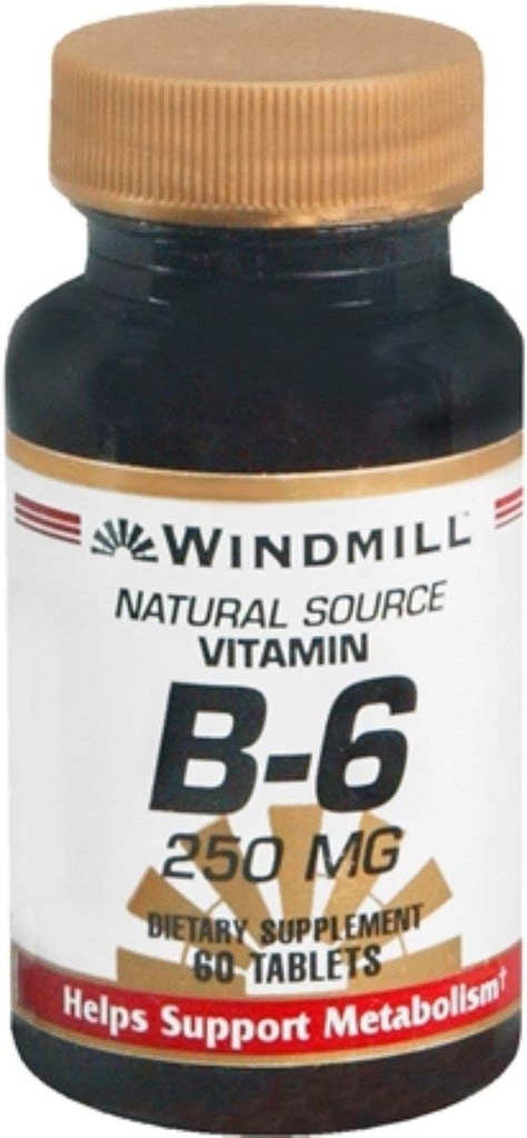 Windmill Vitamin B-6 250 mg Tablet 60 (Paket 3)