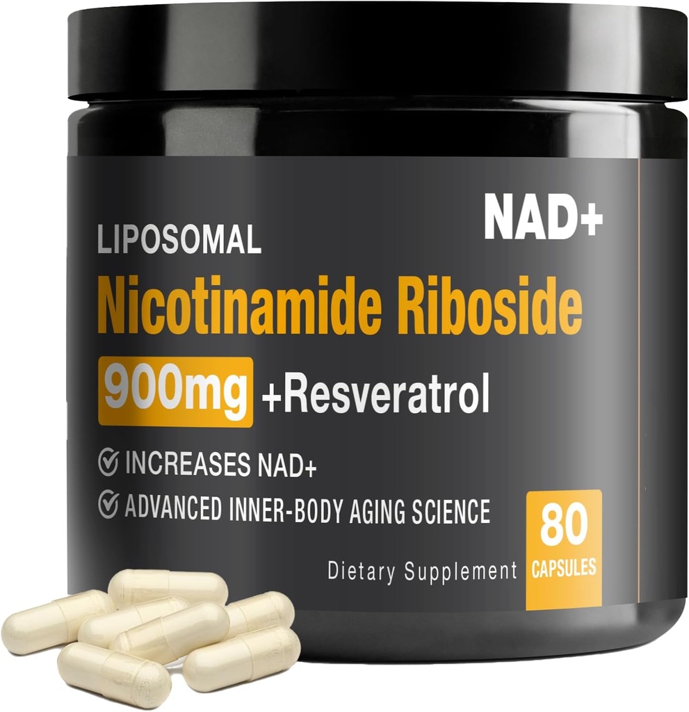 NAD + Tambahan - NAD + Booster untuk Dewasa 900mg dengan Nicotinamide Ribside (NR) dan Resveratrol Quercetin USA- 063- 0911XL- 141NAD