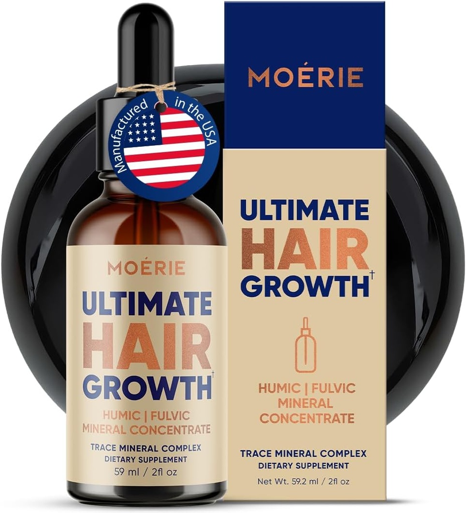 Moerie Fulvic Acid & Humic Acid Trace Mineral Drops - 77 Trace Mineal, 18 Acids, 5 Vitamin - Fulvic Humic Mineral Blend