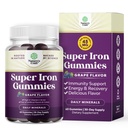 Extra Strongth Gummies for Women and Men - Vegan Harian Iron Gummy No Artificial Flavors