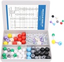 Swpeet 92 Pcs Chemistry Model Molecular Student and Teacher Set, Model Molekuler Set for Inorganic & Organic Chemistry - 52 Atom & 37 Bonds & 3 Orbitals
