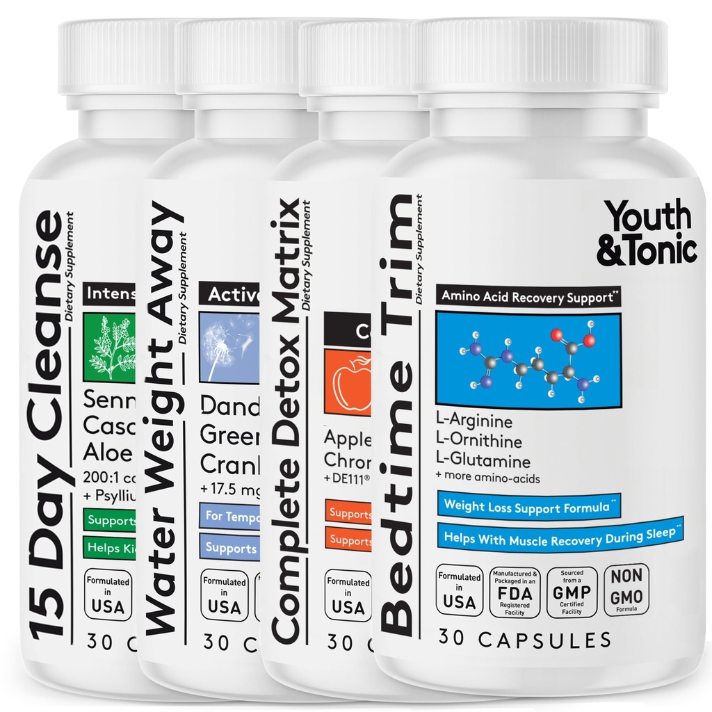 Oye & Tonic Bedtime Trim Detox Cleanse Kick Off Weight Management - 120 Pills