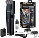 Vakutrim Cordless Mins Beard Thimmer, Rechargable Electric Shaver dengan 20 Trim Pengaturan Dial dan Built- di Vacuum untuk Kumis, Sideburns. Rambut Wajah, Hitam, 7.5, "As Seen On TV