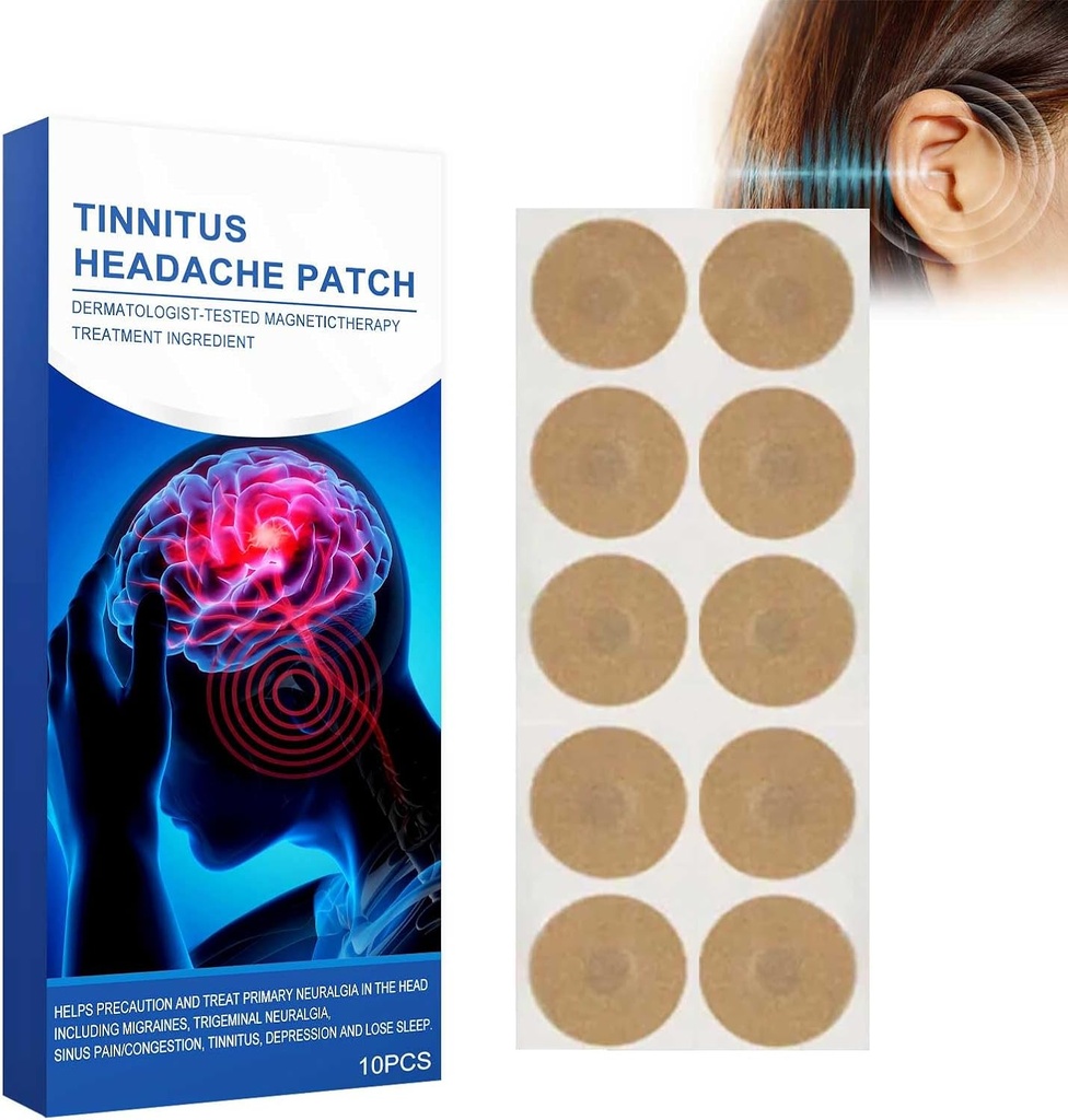 Tinnitus Patches, 10 PCs Ear Patch untuk Tinnitus, Ear Pain Patch, Mendengar Weaken, Telinga gatal / Bukan-Woven Fabric Patch (10PCS)
