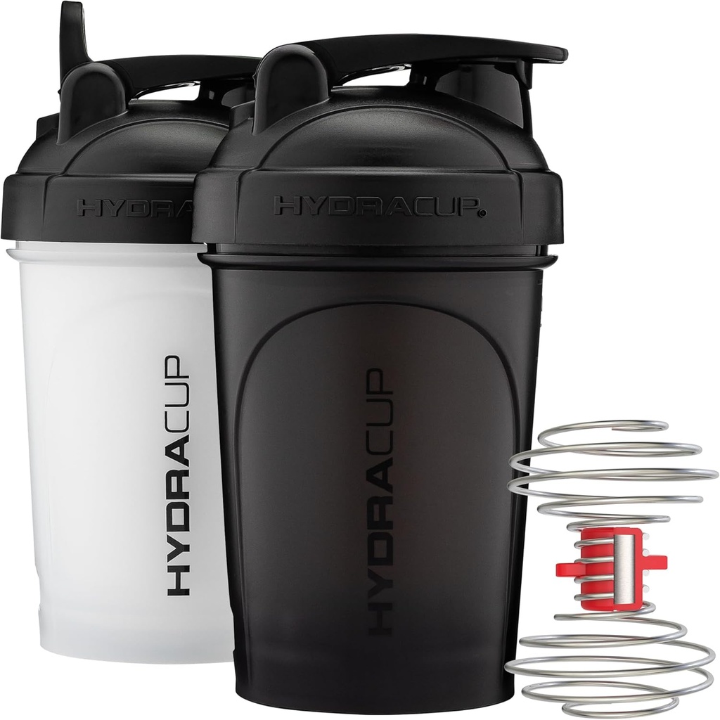 Botol ProFlow Cup Hydra Seleraka 124; Protein Shaker Cups dengan Whish Ball, Leak- Revidence Lid, Concept Carry Handle 124; BPA-Free Gym Mixer untuk Powder Protein, Mixing Suplemen (2 Pack dengan Power Whish)
