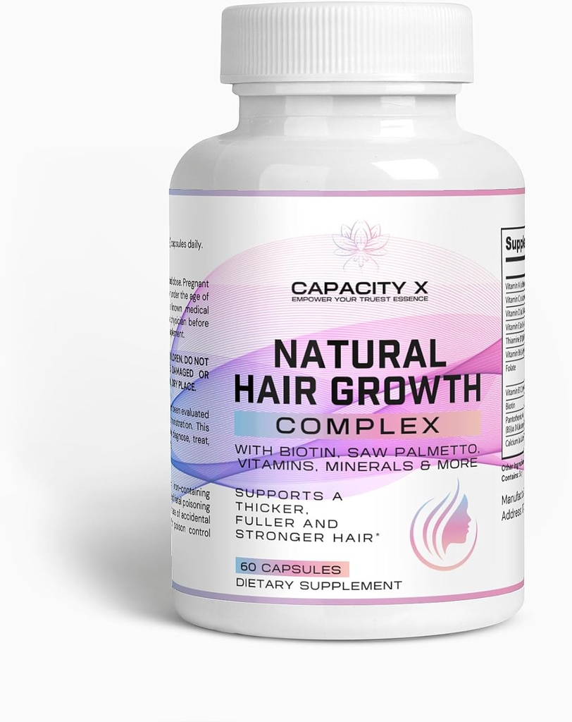 Vitamin rambut untuk mengurangi rambut Wanita, Pertumbuhan Rambut Kompleks, dengan Biotin, Saw Palmetto, Vitamin, Mineral & More, Pendukung rambut yang lebih tebal, lebih padat dan kuat. Membantu pertempuran rambut perempuan menipis