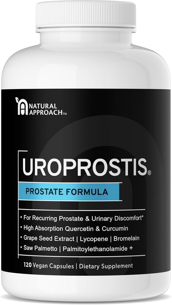 UROPROSTIS - Potency Prostate Complex - Men 's Health Formula for Prostate Comfort - 13 Ingredient Blend termasuk Saw Palmetto - Vegan & Gluten- Free Premium Suplemen - 120 Capsules