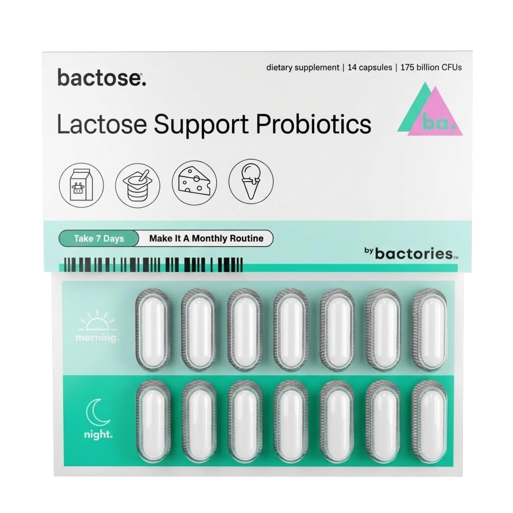 Probiosis Laktosa Pills for Long Term Relief - Enefing Dairy Again - Laktosa Intoleransi - Produce Lactase Enzymes in The Gut - Pastually Break Down Laktosa (Take for 7 Days - Ulangi Monthly)