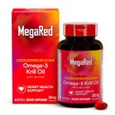 Omega-3 Krill Oil 350mg Softgels, MegaRed (60 Count In A Bottle), EPA & DHA Omegaga- 3 Fatty Acids Dengan tidak Fishy Aftertaste Unless Fish Oil, Berisi Antioksidant Astaxanthin