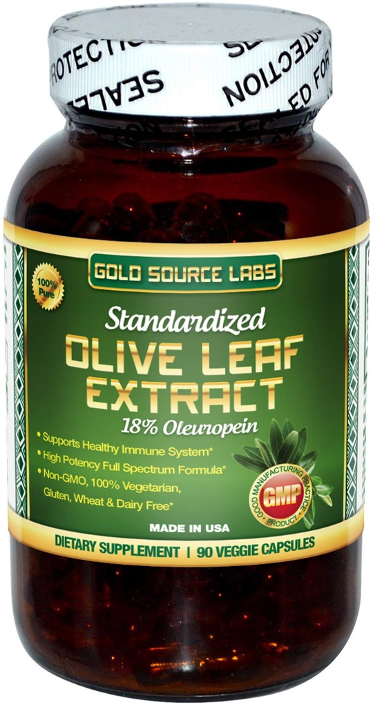 Capsules Ekstrak Zaitun Organik Murni Olive Leaf Plus Standardisasi Ekstrak Oleuropein, 90 Caps Vegetarian, 400 mg Maksimal Kekuatan Kompleks Untuk Kesehatan Immune