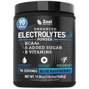 Feal Electrolyte Powder Recovery Drinder (90 Servings = 124; Blue Raspberry) w 0 Sugar + BCAAs + B-Vitamin Electrolite Supplemen w Poteminc & Magnesium for Hydration - Keto Electrolytes
