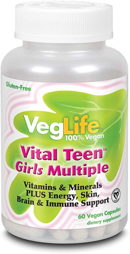 VevLife Vital Teen Girls Multiple Veg Cap, 60 Count