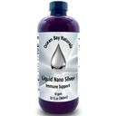 Liquid Nano Silver 124; More Absorbable Than Colloidal Silver 124; 10plum 124; 32oz Amber PET Plastic Bottle
