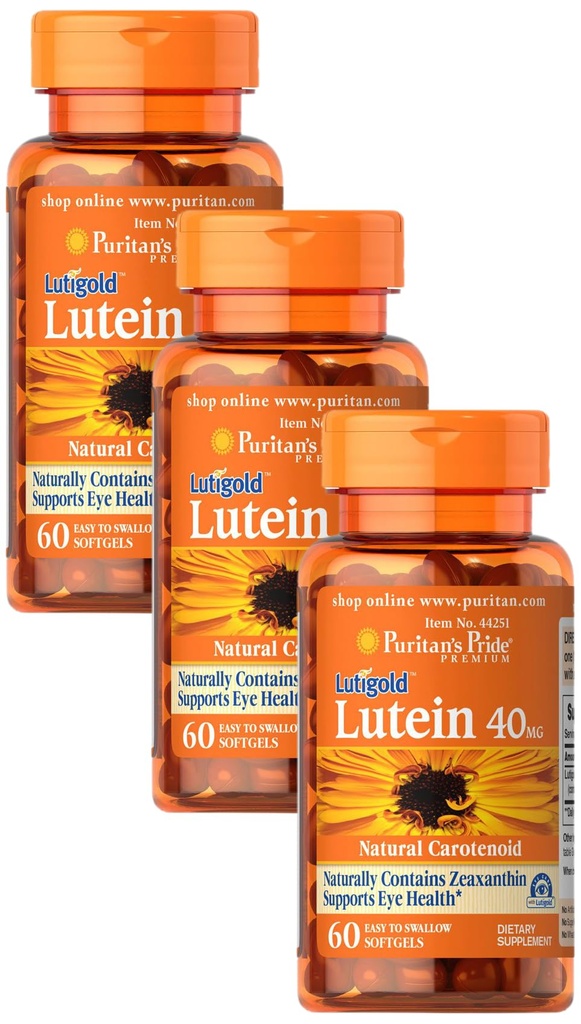 Puritan 's Pride Lutein 40 Mg (Paket 3)