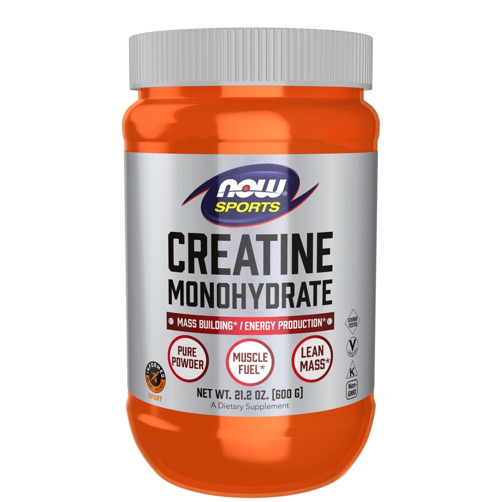 NOW Foods Sports Nutition, Creatine Monohydrate Powder, Mass Building * / Energy Production *, 21.2- Ounce
