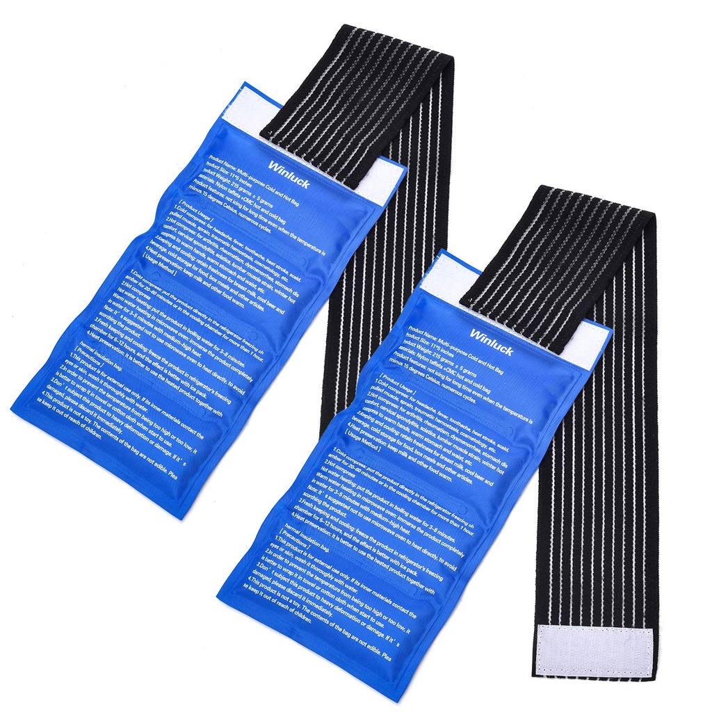 Gel Ice Cold Packs - (2- Piece Set) Soft Recontinable Cold / Hot Compress, Provides Leviate Joint and Muscle Pain. Terapi Fleksibel dari Injuries - Bahu, Mundur, Knee, Neck, Ankle & More.