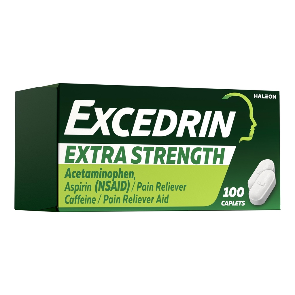 Excedrin Extra Strength Relief Caplets - Headache Relief - 100 Count