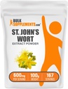 BulkSuplements.com St. John 's Welt Extract - St Johns Welt Suplement, Herbal Suplemen Mood - Vegan & Gluten Bebas, 600mg per Serving, 100g (3.5 oz) (Paket 1)