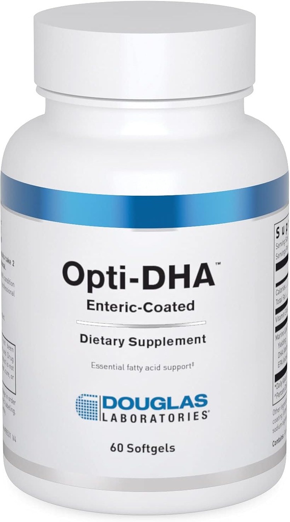 Laboratorium Douglas Opti- DHA Hiburan - Dilapisi 124; EsculOmega-3 Acids Gendut untuk Kesehatan Kardiovaskular 124; 60 Kapsul