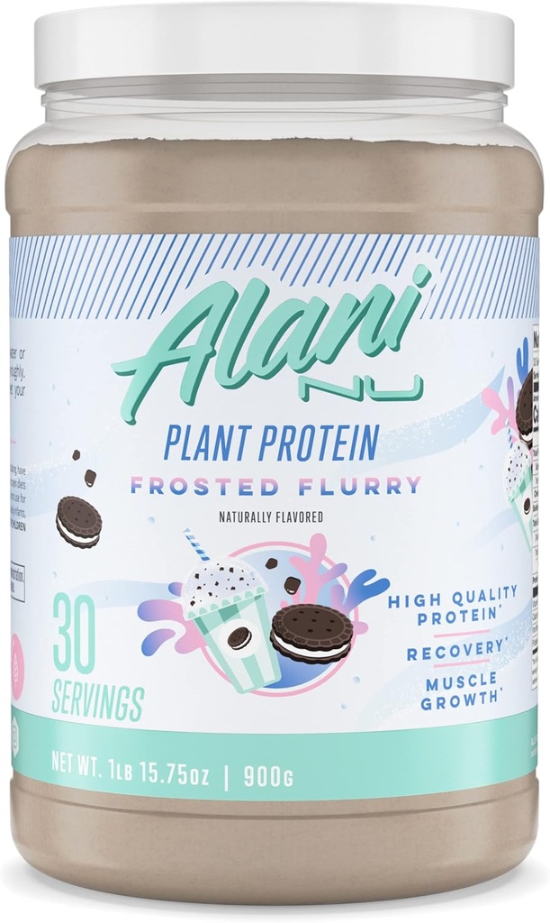 Alani Nu Plant-based Protein Powder Frosted Flurry 124; 17g Vegan Protein 126; Meal Replacement Powder 124; No Sugar Added 124; Low Fat, Low Carb, Dairy Free, Pea Protein Isolate Blad 124; 30 PNS