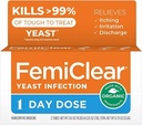 FemiClear 1-Day Dose Yeast Infeksi = 124; Relief Infeksi Yeast: 124; Solusi Homeopathic untuk Kesehatan Feminin; 0.25oz Infeksi Yeast Oquel, 1 Applekator dan 0.5oz Salep