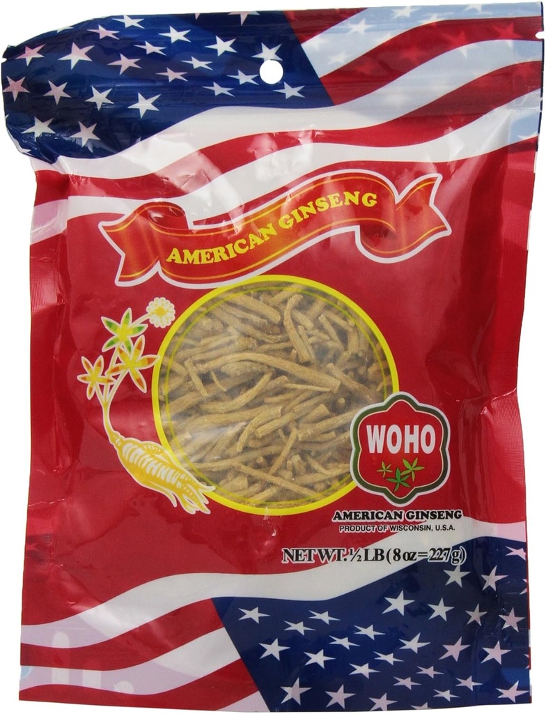 Woho # 120,8 American Ginseng Large Prong Fiber 8oz. Tas