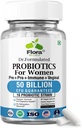 Progres for Women - 50 Billion CFU, 16 Strains, Organik Pregities & Progories for Women (Eurofles Lab Tested) - Digetical, Vaginal, Imune & Urinary Health - 2 Bulan Suppply - 60 Capsules