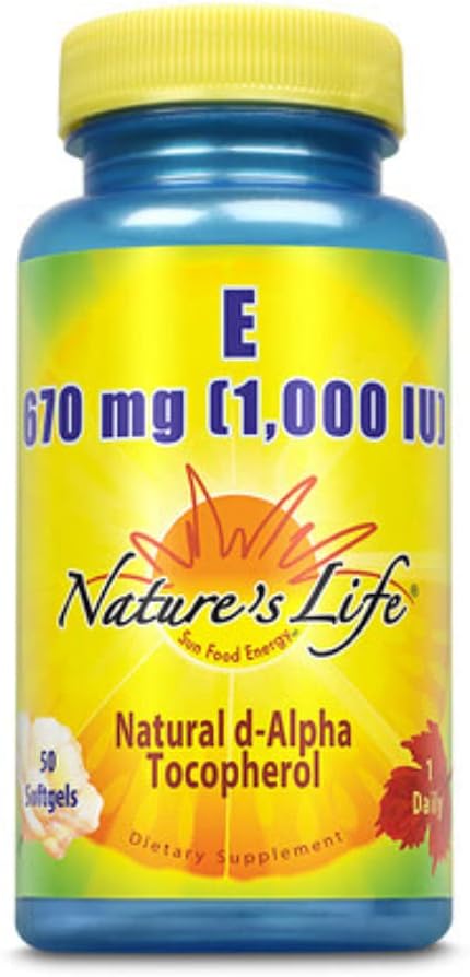 Nature 's Life Vitamin E, 1,000 IU 124; 50 ct