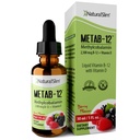 Liquid B12 Vitamin dengan Vitamin D - Metamin - 12 Methylcobalamin 2500 mcg B12 Sublinual Drops for Metabolisme, Energy, & Imune Dukung - Berry Flavor 1 flf oz