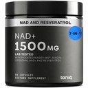 Toniq NAD + Supplement 1500mg - Ultra High Strength NAD Suplement with Clinically Studied Ingreents with Patented RiaGev- WS ™, Resveratrol, dan Niasin - 60 Capsules