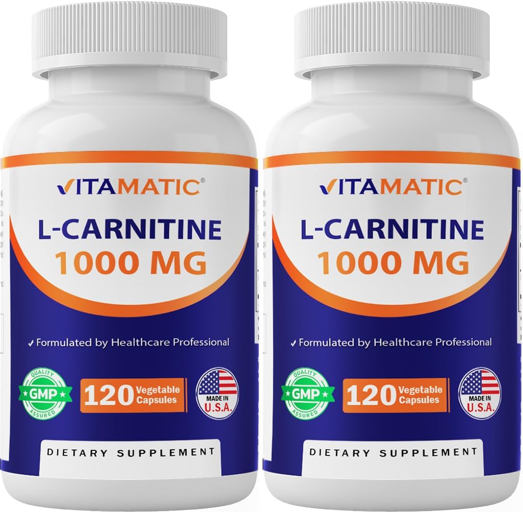Vitamin L- Carnitine Fumarate 1000 mg - 120 Vegetable Capsules (2 Botol)