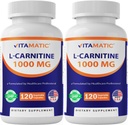 Vitamin L- Carnitine Fumarate 1000 mg - 120 Vegetable Capsules (2 Botol)