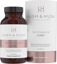 Hush & Hush SkinCapsule +, Skin Care Suplement, Vegan, Achne Treatment for face, Clean Nutraceuticals Suplemen Yang Berisi Vitamin A, Turmeric, Dandelion Root, Zinc - 60 Capsules