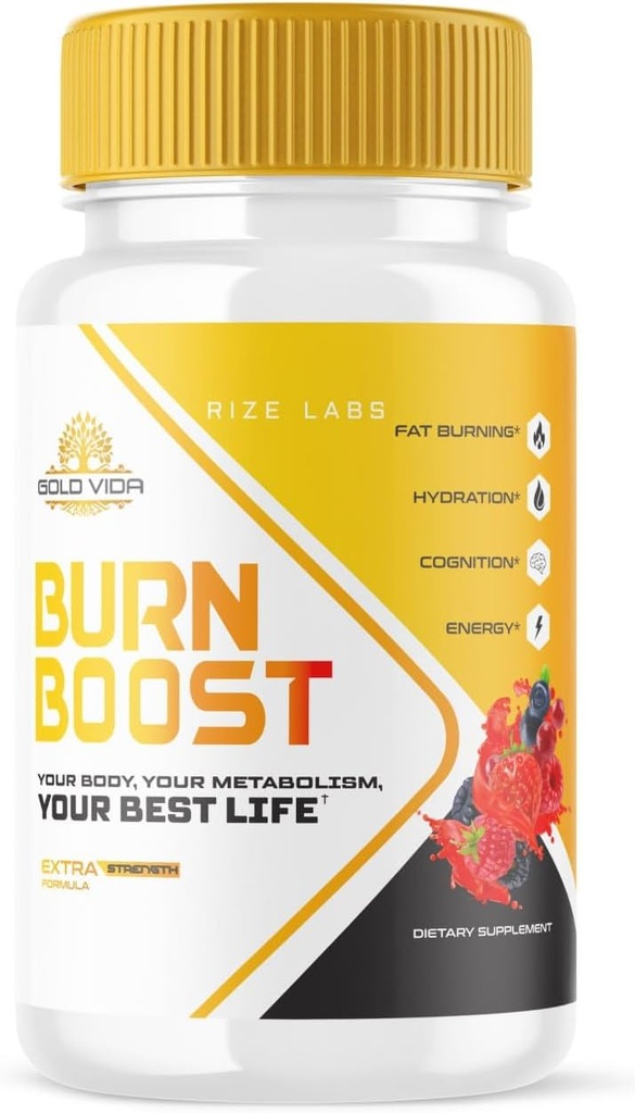 Rize lab Gold Vida Burn Weost Woss Suplement, Capsules for Total Body Wellness and a Healthy Lifestyle, Pills for Leaner Physique (60 Capsules)
