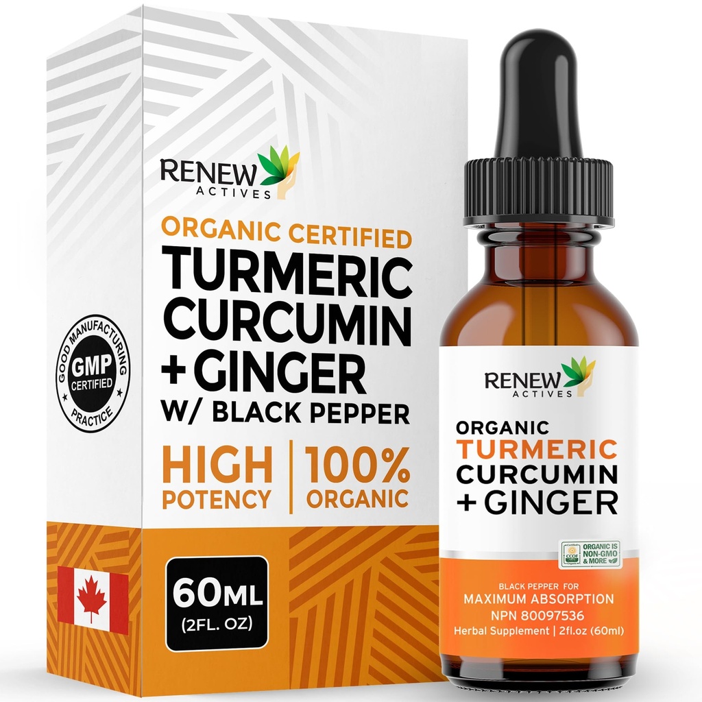 Erenw Actives Turmeric Liquid Extract dengan Ginger & Lemon Oil