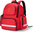 Trunab Pertama Responder Bag Trauma Backpack Kosong, Medis Kas Penjarahan Tas untuk EMT, EMS, Polisi, Pemadam Kebakaran, Petugas Keselamatan - Dipatenkan Tanda Merah