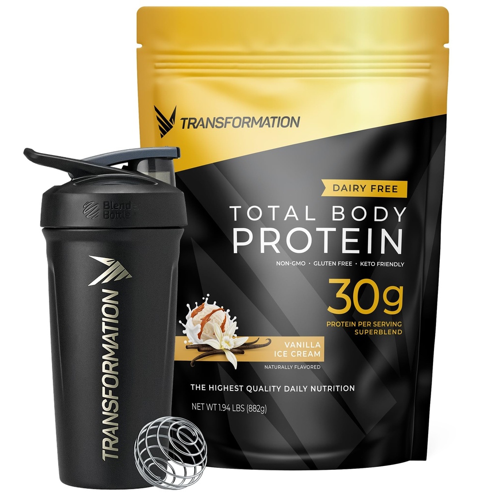 Transformasi Vanila Protein Powder & Performance Insulated Shaker Bottle 124; 30G Multig Protein Campuran 14; Collagen Peptides, Egg White & Plant Blend 124; MCT Oil 124; BCAA Amino Acids