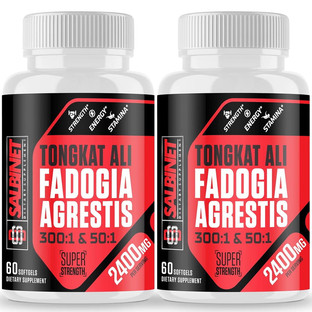 2400mg Fadogia Agrestis Tongkat Ali Suplemen - Pameran Partai Ketiga - 1400mg Fadogia Agrestis & 100mg Tonkat Ali, Kekuatan Maksimal, Performance Muscle & Athletic, 2 Packs