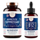 WINDSOR BOTANICALS Appetite Suppresan untuk Weight Los dan Vegan B12 Liquid Bundle