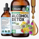BIO KRAUTER Alkohol Detox Tackle - Liver Cleanse Formula - Milk Thistle & Dandelion - Liquid Detox Liquid Liquid Liquat - Alkohol dan Gula Free - Vegan Drops 4 Fl.Oz.