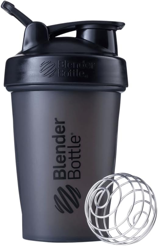 BlenderBottle Classic Shaker Bottle Perfect for Protein Shakes and Pre Workout, 20- Ounce, Black