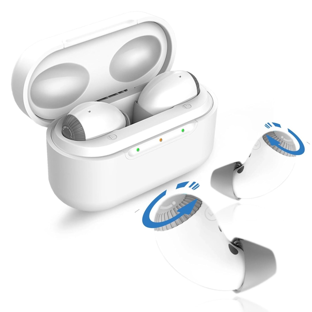 Hearing Aids with Noise Cantelling Hearing Aids for Seniors Ruef Hearing Loss, Hearing aid with Charging Case Comfortable & Almost Invisible