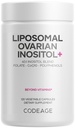 Codeage Lipomal Ovarium Inositol + Suplement - Myo- Inositol & D- Chiro- Inositol 40: 1 Blend, Mengalir 5- MTHF, CoQ10, Prenaate & Wild Blueberry Pengiriman, Nnn-GMO, Gluten- Free - 120 Capsules