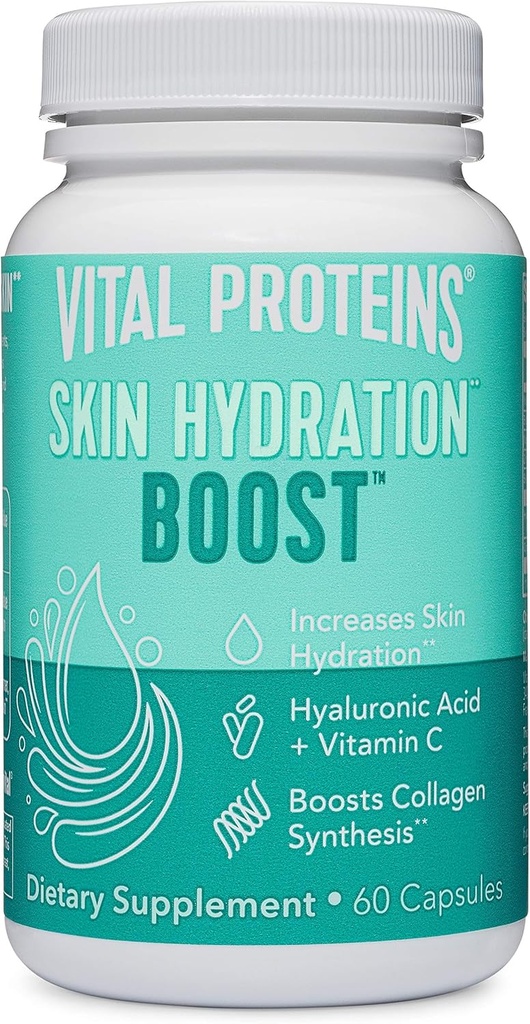 Protein Vital Hyaluronic Acid Suplemen dengan 120 mg Acid Hyalanic 150 mcg Biotin dan 180mg Vitamin C - 60 Capsules