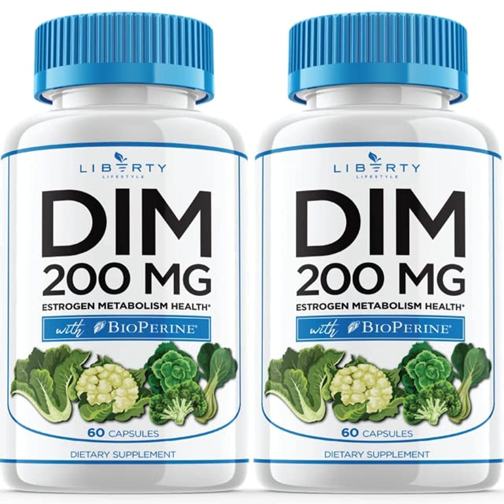Tambahan DIM 200mg - DiM Diindolylmetana Plus BioPerine - Estrogen Saldo, Hormone Menopause Relief, Ac Treatment, Vegan - 120 Count