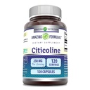 Amazing Formulas Citicoline 250 mg 124; Capsules Suplemen 14; Non- GMO 124; Gluten Free Alag124; Dibuat di USA (120 Count)